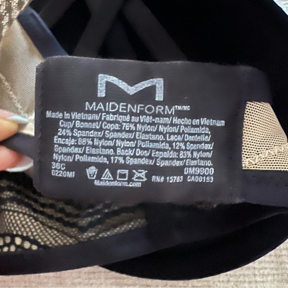 NEW-MAIDENFORM Love The Lift Underwire Demi, Smoothing Lace-Trim Push Up Bra 36C - Picture 13 of 15